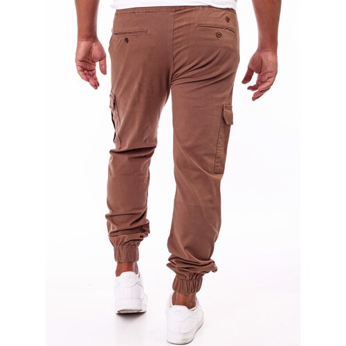 Reslad Chinohose Herren Chino Freizeithose Cargo-Hose Jogginghose RS-2084 Braun W36