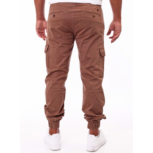 Reslad Chinohose Herren Chino Freizeithose Cargo-Hose Jogginghose RS-2084 Braun W36