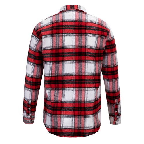 Reslad Holzfllerhemd Hemd Herren kariert Vintage Karo-Hemd Flanellhemd Mnner Langarm Checked Flanell Shirt RS-7116 Rot-Schwarz L